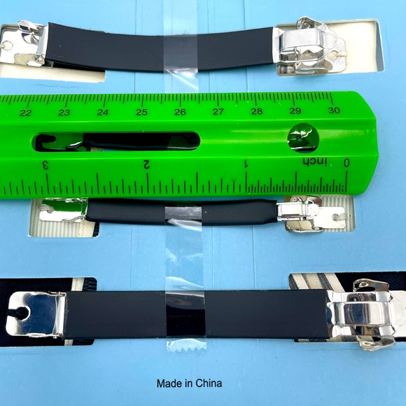 6 Cream & Black Bow Hair Barretts NWT - Picture 4 of 5